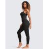imageCRZ YOGA Butterluxe Cami Strap Jumpsuits for Women  Adjustable Yoga Workout One Piece Tank Leggings Romper with Builtin BraBlack