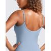 imageCRZ YOGA Butterluxe Cami Strap Jumpsuits for Women  Adjustable Yoga Workout One Piece Tank Leggings Romper with Builtin BraCambric Blue