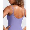 imageCRZ YOGA Butterluxe Cami Strap Jumpsuits for Women  Adjustable Yoga Workout One Piece Tank Leggings Romper with Builtin BraDark Lavender Purple