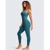 imageCRZ YOGA Butterluxe Cami Strap Jumpsuits for Women  Adjustable Yoga Workout One Piece Tank Leggings Romper with Builtin BraGreen Jade