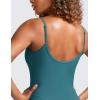 imageCRZ YOGA Butterluxe Cami Strap Jumpsuits for Women  Adjustable Yoga Workout One Piece Tank Leggings Romper with Builtin BraGreen Jade