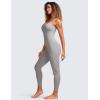 imageCRZ YOGA Butterluxe Cami Strap Jumpsuits for Women  Adjustable Yoga Workout One Piece Tank Leggings Romper with Builtin BraGull Gray