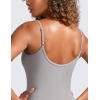 imageCRZ YOGA Butterluxe Cami Strap Jumpsuits for Women  Adjustable Yoga Workout One Piece Tank Leggings Romper with Builtin BraGull Gray