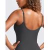 imageCRZ YOGA Butterluxe Cami Strap Jumpsuits for Women  Adjustable Yoga Workout One Piece Tank Leggings Romper with Builtin BraMysterious Grey