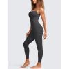 imageCRZ YOGA Butterluxe Cami Strap Jumpsuits for Women  Adjustable Yoga Workout One Piece Tank Leggings Romper with Builtin BraMysterious Grey