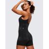 imageCRZ YOGA Butterluxe Cami Strap Rompers for Women  Adjustable Sleeveless One Piece Yoga Jumpsuits Bodysuit Shorts PaddedBlack Tie Dye Flowers