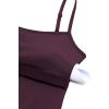 imageCRZ YOGA Butterluxe Cami Strap Rompers for Women  Adjustable Sleeveless One Piece Yoga Jumpsuits Bodysuit Shorts PaddedDeep Purple