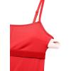 imageCRZ YOGA Butterluxe Cami Strap Rompers for Women  Adjustable Sleeveless One Piece Yoga Jumpsuits Bodysuit Shorts PaddedDeep Red