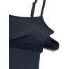 imageCRZ YOGA Butterluxe Cami Strap Rompers for Women  Adjustable Sleeveless One Piece Yoga Jumpsuits Bodysuit Shorts PaddedTrue Navy