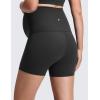 imageCRZ YOGA Butterluxe Maternity Biker Shorts 4quot  Over The Belly Pregnancy Yoga Workout Womens Activewear Buttery SoftBlack