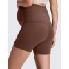 imageCRZ YOGA Butterluxe Maternity Biker Shorts 4quot  Over The Belly Pregnancy Yoga Workout Womens Activewear Buttery SoftCoffee Brown