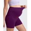 imageCRZ YOGA Butterluxe Maternity Biker Shorts 4quot  Over The Belly Pregnancy Yoga Workout Womens Activewear Buttery SoftPlum Magenta