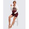 imageCRZ YOGA Butterluxe Maternity Biker Shorts Pockets 5quot  Over The Belly Pregnancy Womens Yoga Workout Athletic Buttery SoftRed Merlot