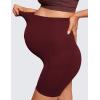 imageCRZ YOGA Butterluxe Maternity Biker Shorts Pockets 5quot  Over The Belly Pregnancy Womens Yoga Workout Athletic Buttery SoftRed Merlot