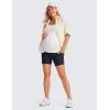 imageCRZ YOGA Butterluxe Maternity Biker Shorts Pockets 5quot  Over The Belly Pregnancy Womens Yoga Workout Athletic Buttery SoftTrue Navy