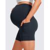 imageCRZ YOGA Butterluxe Maternity Biker Shorts Pockets 5quot  Over The Belly Pregnancy Womens Yoga Workout Athletic Buttery SoftTrue Navy