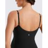 imageCRZ YOGA Butterluxe Maternity Cami Strap Workout Romper  U Neck Casual Shorts Jumpsuit Pregnancy Womens Tank Top BodysuitBlack