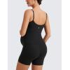 imageCRZ YOGA Butterluxe Maternity Cami Strap Workout Romper  U Neck Casual Shorts Jumpsuit Pregnancy Womens Tank Top BodysuitBlack
