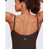 imageCRZ YOGA Butterluxe Maternity Cami Strap Workout Romper  U Neck Casual Shorts Jumpsuit Pregnancy Womens Tank Top BodysuitHot Fudge Brown