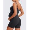 imageCRZ YOGA Butterluxe Maternity Cami Strap Workout Romper  U Neck Casual Shorts Jumpsuit Pregnancy Womens Tank Top BodysuitMysterious Grey