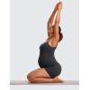 imageCRZ YOGA Butterluxe Maternity Cami Strap Workout Romper  U Neck Casual Shorts Jumpsuit Pregnancy Womens Tank Top BodysuitMysterious Grey