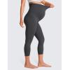 imageCRZ YOGA Butterluxe Maternity Capris Leggings 21quot  Over The Belly Workout Active Yoga Womens Pregnancy Crop Pants StretchyMysterious Grey