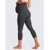 imageCRZ YOGA Butterluxe Maternity Capris Leggings 21quot  Over The Belly Workout Active Yoga Womens Pregnancy Crop Pants StretchyMysterious Grey