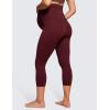 imageCRZ YOGA Butterluxe Maternity Capris Leggings 21quot  Over The Belly Workout Active Yoga Womens Pregnancy Crop Pants StretchyRed Merlot