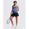 imageCRZ YOGA Butterluxe Maternity Flowy Tennis Skirts  High Waisted A Line Golf Athletic Casual Womens Pregnancy with PocketsBlack