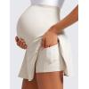 imageCRZ YOGA Butterluxe Maternity Flowy Tennis Skirts  High Waisted A Line Golf Athletic Casual Womens Pregnancy with PocketsMilky White Bone