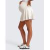 imageCRZ YOGA Butterluxe Maternity Flowy Tennis Skirts  High Waisted A Line Golf Athletic Casual Womens Pregnancy with PocketsMilky White Bone