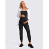 imageCRZ YOGA Butterluxe Maternity Joggers Pockets 27quot  Workout Active Yoga Pregnancy Womens Pants Over The Belly SoftBlack