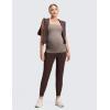 imageCRZ YOGA Butterluxe Maternity Joggers Pockets 27quot  Workout Active Yoga Pregnancy Womens Pants Over The Belly SoftHot Fudge Brown