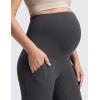 imageCRZ YOGA Butterluxe Maternity Joggers Pockets 27quot  Workout Active Yoga Pregnancy Womens Pants Over The Belly SoftMysterious Grey