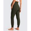 imageCRZ YOGA Butterluxe Maternity Joggers Pockets 27quot  Workout Active Yoga Pregnancy Womens Pants Over The Belly SoftOlive Green