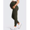 imageCRZ YOGA Butterluxe Maternity Joggers Pockets 27quot  Workout Active Yoga Pregnancy Womens Pants Over The Belly SoftOlive Green