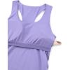 imageCRZ YOGA Butterluxe Maternity Racerback Tank Tops  Ruched Sleeveless Womens Pregnancy Yoga Workout Shirt with Built in BraDark Lavender Purple