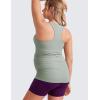 imageCRZ YOGA Butterluxe Maternity Racerback Tank Tops  Ruched Sleeveless Womens Pregnancy Yoga Workout Shirt with Built in BraGreen Palm Court