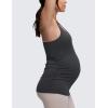 imageCRZ YOGA Butterluxe Maternity Racerback Tank Tops  Ruched Sleeveless Womens Pregnancy Yoga Workout Shirt with Built in BraMysterious Grey