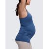 imageCRZ YOGA Butterluxe Maternity Racerback Tank Tops  Ruched Sleeveless Womens Pregnancy Yoga Workout Shirt with Built in BraPitch Blue