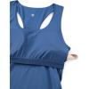 imageCRZ YOGA Butterluxe Maternity Racerback Tank Tops  Ruched Sleeveless Womens Pregnancy Yoga Workout Shirt with Built in BraPitch Blue