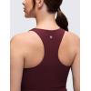 imageCRZ YOGA Butterluxe Maternity Racerback Tank Tops  Ruched Sleeveless Womens Pregnancy Yoga Workout Shirt with Built in BraRed Merlot