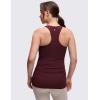 imageCRZ YOGA Butterluxe Maternity Racerback Tank Tops  Ruched Sleeveless Womens Pregnancy Yoga Workout Shirt with Built in BraRed Merlot