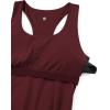 imageCRZ YOGA Butterluxe Maternity Racerback Tank Tops  Ruched Sleeveless Womens Pregnancy Yoga Workout Shirt with Built in BraRed Merlot