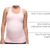 imageCRZ YOGA Butterluxe Maternity Racerback Tank Tops  Ruched Sleeveless Womens Pregnancy Yoga Workout Shirt with Built in BraStrawberry Pink