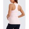 imageCRZ YOGA Butterluxe Maternity Racerback Tank Tops  Ruched Sleeveless Womens Pregnancy Yoga Workout Shirt with Built in BraStrawberry Pink