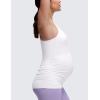 imageCRZ YOGA Butterluxe Maternity Racerback Tank Tops  Ruched Sleeveless Womens Pregnancy Yoga Workout Shirt with Built in BraWhite