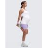 imageCRZ YOGA Butterluxe Maternity Racerback Tank Tops  Ruched Sleeveless Womens Pregnancy Yoga Workout Shirt with Built in BraWhite