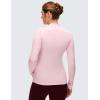 imageCRZ YOGA Cloud Jersey Maternity Long Sleeve Shirts  Mock Neck Side Ruched Casual Workout Athletic Pregnancy Womens Tops TeeStrawberry Pink