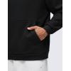 imageCRZ YOGA Cotton Fleece Lined Pullover Hoodies for Men  Cozy Casual Workout Essential Sweatshirts With Kangaroo PocketBlack